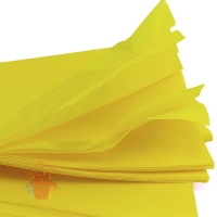 Бумага упаковочная тишью Желтая, листы 50*50 см  (10 шт.)