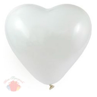 Воздушные шары Сердца Белый 12/30 см  (100 шт.)
