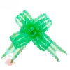 Бант-бабочка №3 органза резной зеленый (в упаковке 10шт одного цвета)