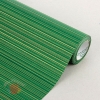 Бумага упаковочная крафт Полоски люкс зелено-золотая 0,5 х 10 м