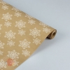 Бумага упаковочная крафт Снежинки 0,6 x 10 м (1 рулон)