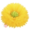 Бумажный цветок 50 / 23 см ярко-желтый салатовый