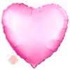 Фольгированный Шар (19''/48 см) Сердце, Розовый, 1 шт