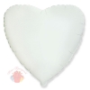 Фольгированный шар Сердце Белый Heart White 18"/48 см