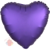 Фольгированный шар Сердце Фиолетовый Сатин Люкс в упаковке 18"/46 см / Satin Luxe Purple Royale Heart S15