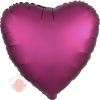 Фольгированный шар Сердце Гранат Сатин Люкс в упаковке 18"/46 см / Satin Luxe Pomegranate Heart S15