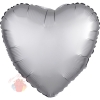 Фольгированный шар Сердце Платина Сатин Люкс в упаковке 18"/46 см / Satin Luxe Platinum Heart S15