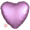 Фольгированный шар Сердце Розовый Сатин Люкс в упаковке 18"/46 см