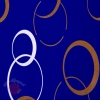 Бумага упаковочная двухсторонняя круги на синем 60 х 60 см
