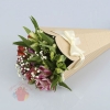 Конус для цветов с бантом из рифленого картона 26,5 х 18 х 5,5 см