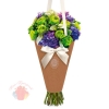 Конверт – конус для цветов Горошек, 8 × 26,5 см