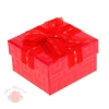 Коробка подарочная квадрат фактура 5,5 х 10 х 10 см, красный