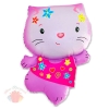 Котёнок (розовый с цветами) A little Cat 30"/77 см