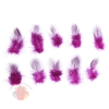 Набор перьев для декора 10 шт, размер 1 шт 5*2 цвет розовый с черным