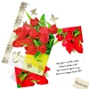 Открытка 8 марта, красные тюльпаны в коробке, тиснение 12 х 18 см