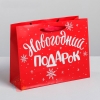 Пакет ламинированный горизонтальный «Новогодний подарок», MS 23 × 18 × 8 см