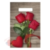 Пакет Свежие розы, полиэтиленовый с вырубной ручкой, 30 х 20 см,30 мкм
