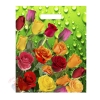 Пакет Цветочная роса полиэтиленовый, с вырубной ручкой 40 см × 34 см