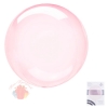 Сфера 3D Кристал Тёмно-розовый прозрачный в упаковке / Clearz Crystal Dark Pink