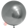 Шар (18''/46 см) Сфера 3D, Deco Bubble, Серебро, Хром, 1 шт.