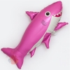 Шар 39/99 см Фигура, Счастливая акула, Розовый