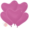 Воздушные шары Сердце Фуксия, Пастель White Sempertex 6/15 см  (100 шт.)