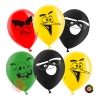 Воздушный шар (12''/30 см) Angry Birds, Ассорти, пастель, 2 ст, 50 шт.